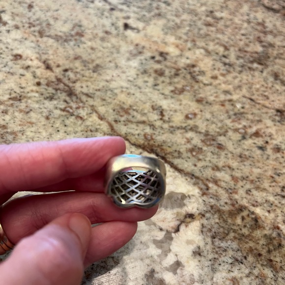 Black and white diamond band size 6, fits size 5.5. - Picture 3 of 10